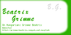 beatrix grimme business card
